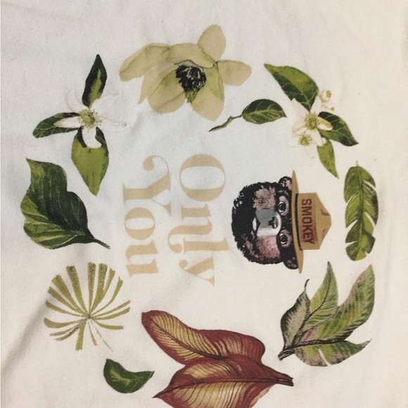 Smoky Bear “Only You” sw-shirt floral white sz medium (M) Forest fire prevention - Picture 3 of 9